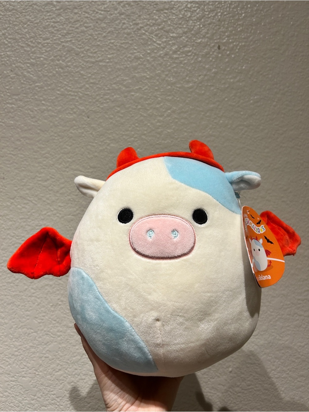 8-inch Belana Cow in Devil Costume ( Walgreens exclusive Halloween Squishmallow)